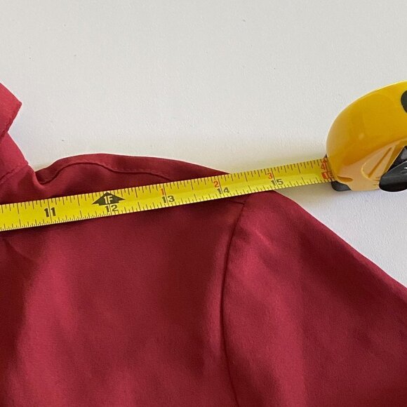 NY Collection Women’s Maroon Embroidered Button Down Top/Shirt. Medium. - Picture 11 of 12